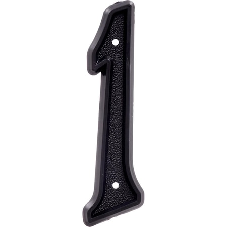 Hillman Hillman Group 844041 6 in. Matte Black Plastic House Number - 1 - 6 Piece 844041